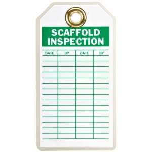   Scaffold Inspection Tag, Header Scaffold Inspection, Pack of 10