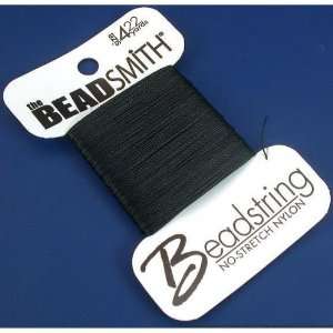   Black Beadsmith Nylon Beading Thread Cord Sz 4 22yds
