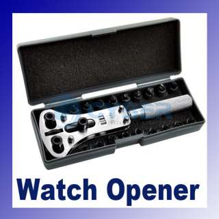 Watch Back Case Opener Repair Screw Wrench Tool Box Set  