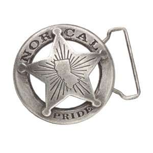Nor Cal Badge Belt Buckle (Silver)