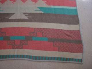 Vintage Old Indian Design Style Camp Blanket Rug 100% Cotton 78x55 