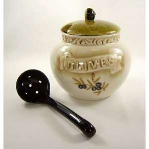  Cucina Collection Olive Jar with Ceramic Spoon, by 