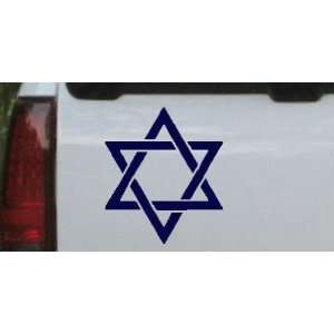 6in X 7in Navy    Star Of David Christian Car Window Wall Laptop Decal 