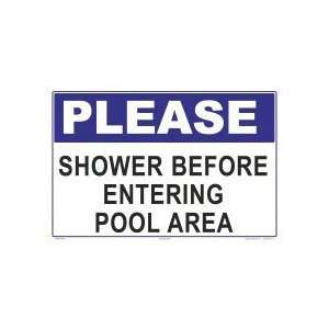  Please Shower Sign Before Entering 7502Wa1812E
