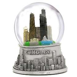 Silver Chicago Snow Globe ZZ WG151CH*  