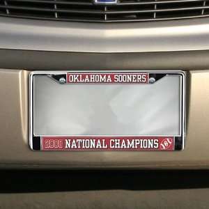 Oklahoma Sooners BCS National Champions 2008 Chrome Champions License 