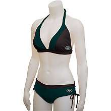III New York Jets Womens Halter Bikini   