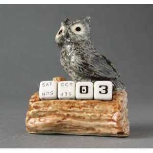  Miniature Porcelain Owl Calendar #308