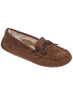 Wide width sherpa lined moccasin with non slip sole  Lane Bryant