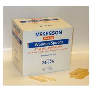  McKesson Medipak Plain Wood Spoon 3 Double Ended   Box of 