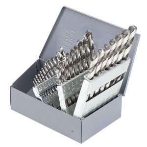  Twist Drill Set   Size 1/16 TO 1/2 BY 64THS Drill Point Angle 