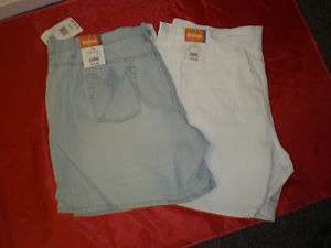   PAIRS of BLEACHED or WHITE Women plus size 16W Jean Shorts NWT  