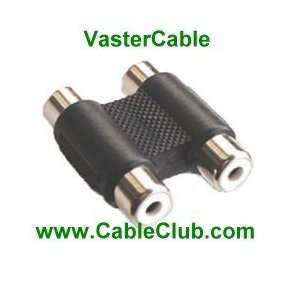   24K Gold Plated TWO RCA Female to TWO RCA Female Coupler Electronics