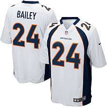 Mens Nike Denver Broncos Champ Bailey Game White Jersey   