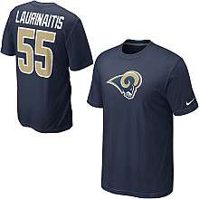Nike St. Louis Rams James Laurinaitis Name & Number T Shirt    