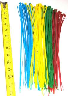    MULTI COLOR CABLE / WIRE ZIP TIES 50LB RED BLUE GREEN YELLOW  