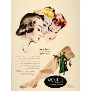  1948 Mojud Nylon Stockings Vintage Print Fashion Ad 
