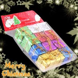  12 Little Cute Christmas Tree Gift Bags Charms Decoration 