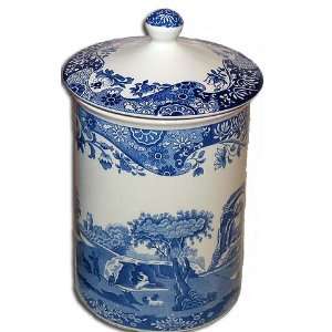  Spode Blue Italian 7 Canister with Lid