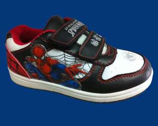 Boys Spiderman Trainers shoes velcro fastening  