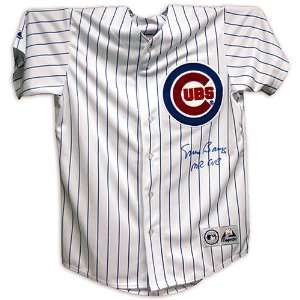 Memories Chicago Cubs Ernie Banks Autographed White Jersey with MR CUB 