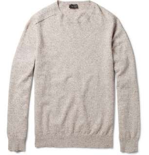 Flecked Cotton and Linen Blend Sweater  MR PORTER