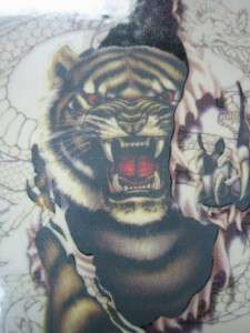 Tiger Clawing out Temporary Tattoo large Size  