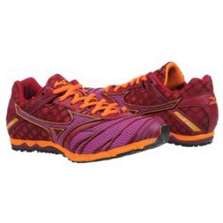 Athletics Mizuno Womens Wave Kizuno Port/Aster/Orange Shoes 