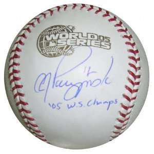  A.J. Pierzynski Autographed Baseball with 05 WS Champs 