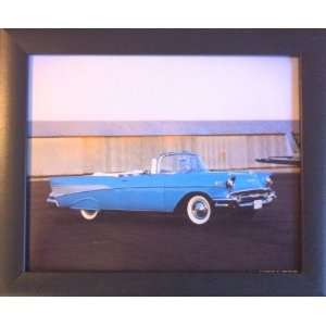  2 Framed 57 Chevy Turquoise Vintage Car Posters Patio 