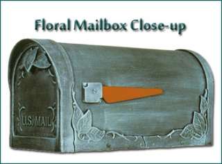 NEW FLORAL CURBSIDE MAILBOX + POST & ADDRESS NUMBERS  