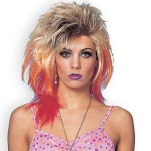  Multi Colored 80s Glam Wig Toys & Games