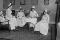early 1900s photo Nurses at tea  