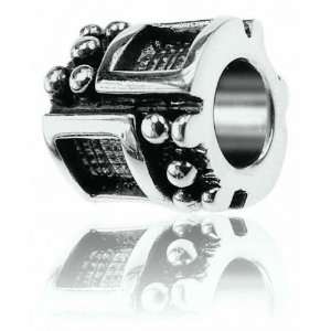  Persona Sterling Silver Dots & Squares Charm fits Pandora 