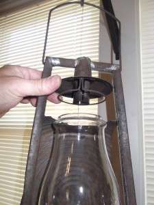 Antique 1800s Barn Oil Lantern C.T.Ham Co No. 0 Clipper RR Lamp 