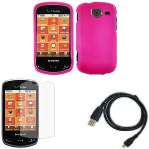  iFase Brand Samsung Brightside U380 Combo Rubber Hot Pink 