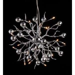  Chrome Branches and Balls 23 Wide Pendant Chandelier 