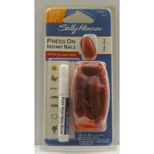  Sally Hansen Press On Instant Nails   Wine Red (OVAL 37441 