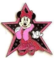 MINNIE Mouse MOVIE STAR Starlet PINK GLITTER Disney Pin  