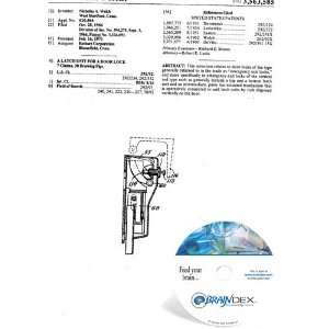    NEW Patent CD for A LATCH UNIT FOR A DOOR LOCK 