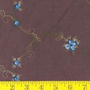  Batiste Chocolate/Blue Fabric By The Yard Arts, Crafts & Sewing