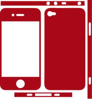 Schutzfolie Skin  rot  für das Iphone 4  