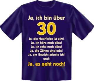 Fun T Shirt 30 Geburtstag lustige coole witzige geile sprüche tshirts 