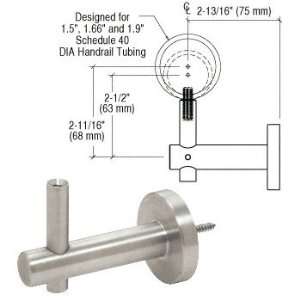   Stainless No Saddle Wall Mounted Hand Railing Bracket by CR Laurence