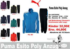 Puma Esito Poly Anzug inkl.Bedruckung  