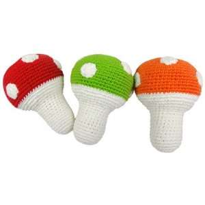  Yellow Label Kids Knitted Toadstool Rattle Set Toys 