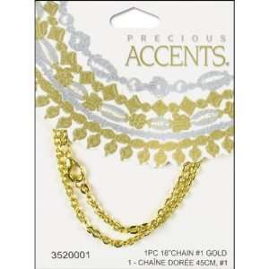  Cousin Precious Accents 18 Inch Chain   1PK/Gold