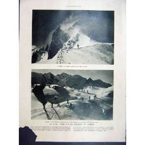  Chamonix Skier Ski Ardeche France French Print 1933