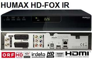 Humax HD FOX IR HDTV Satreceiver für ORF Karte HD FOX  