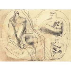  oil paintings   Henry Moore   24 x 18 inches   Ideas for Sculpture 